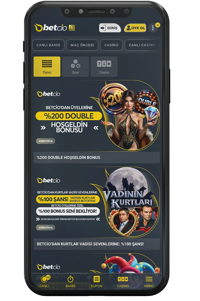 Casino web sitesinin ekran görüntüsü